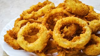 KRĄŻKI CEBULOWE  jak zrobić je w domu Przepis na amerykańskie Onion Rings [upl. by Aluap]