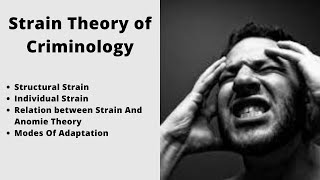 Strain Theory  Anomie Theory  Mertons Theory Social Structural Theory  Criminology CSS in Urdu [upl. by Milson594]