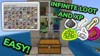 EASIEST 121 MOB AND XP FARM TUTORIAL in Minecraft Bedrock MCPEXboxPSSwitchPC [upl. by Smallman]