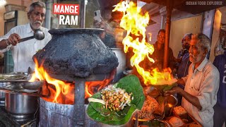 50₹ Only  Mangeram ji ki Fire Wale Chole Kulche HARIDWAR  Dal amp Chole Chaat  Street Food India [upl. by Schuyler]