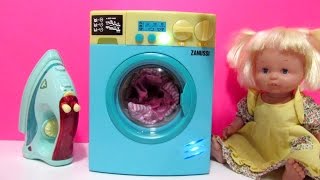 Детская игрушечная стиральная машина Toy Washing Machine Zanussi HTI [upl. by Ailgna]