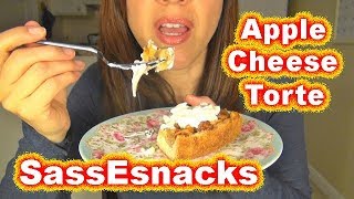 SassEsnacks ASMR Making amp Eating Wisconsin Apple Cheese Torte  Recipe  Dessert  Whispers [upl. by Dorella]