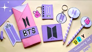 Day6How to make BTS Stationery set at home DIY handmade stationery set BTS Stationery [upl. by Hahnert]