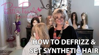 How to defrizz and set synthetic hair and what tools you need [upl. by Haliek652]