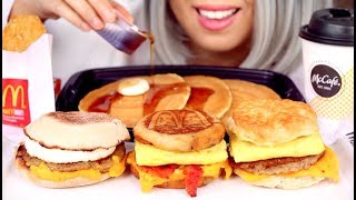 ASMR Eating McDonald’s Breakfast Sandwiches  Big Bite No Talking [upl. by Venditti]