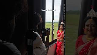 Bengali bridal look shorts short weddingphotography aasakooda trending bts nikon cinematic [upl. by Naimed]