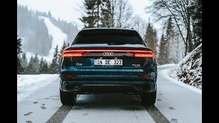 2019 Audi Q8  Snow Drive amp First Impressions [upl. by Zemaj107]