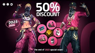 50 DISCOUNT HIP HOP RETURN FREE FIRE 🔥 THE END OF 2023 SPECIAL EVENT HIP HOP BUNDLE IN FREE FIRE [upl. by Mead415]