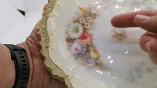 Fine Antique G Demartine amp Co Limoges Floral China Plate [upl. by Schuyler]