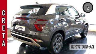 2022 Hyundai Creta S  Petrol Manual Grey Colour walkaround review features and OnRoad Price [upl. by Greerson]