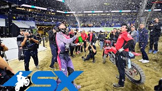 Supercross Round 10 450SX Highlights  Indianapolis IN Lucas Oil Stadium  Mar 16 2024 [upl. by Eednyl]