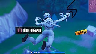 How To Use The New quotGrappling Hookquot in Fortnite NEW Fortnite Grappling Hook Gameplay LEAKED [upl. by Ali183]