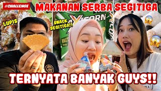 MAKAN MAKANAN SERBA SEGITIGA DI MINIMARKET BANYAK BANGET TERNYATA 😱 [upl. by Schuh]