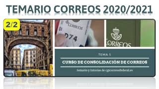 🔊 Temario CGT Correos 20202021 Tema 5 Parte 2 AUDIODESCRITO [upl. by Power]