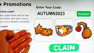 2023 5 NEW ROBLOX PROMO CODES All Free ROBUX Items in SEPTEMBER  EVENT  All Free Items on Roblox [upl. by Pearlman662]