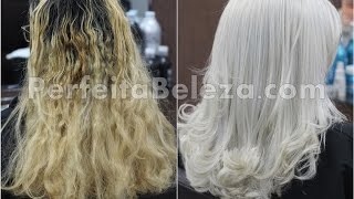 Descoloração Global Cabelo Platinado [upl. by Ablem828]