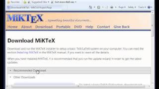 MikTex Basic install plus create a simple LaTeX document with TexWorks [upl. by Ricki447]