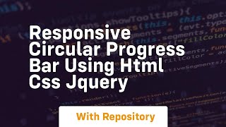 Responsive circular progress bar using html css jquery [upl. by Marlo]