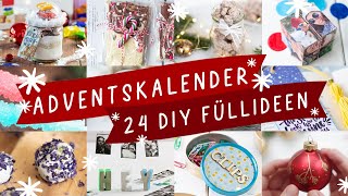 ADVENTSKALENDER befüllen  24 Ideen den Adventskalender mit DIY Geschenken selber machen [upl. by Staley]