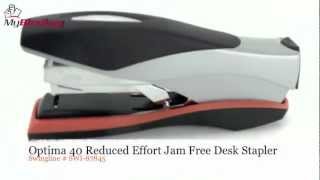 Swingline Optima 40 Reduced Effort Jam Free Desk Stapler Demo [upl. by Eiramlehcar]