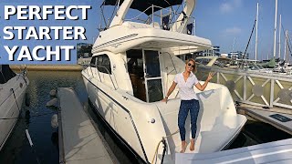 110000 2001 BAYLINER 3488 COMMAND BRIDGE EntryLevel Power Yacht Tour  Starter Liveaboard Boat [upl. by Nuahsed]