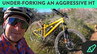 UnderForking an Enduro Hardtail Banshee Paradox v3 Goes Full XC  Ride Impressions [upl. by Illac68]