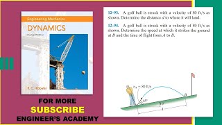 129394  Projectile Motion  Engineering Dynamics Hibbeler 14th Edition  Engineers Academy [upl. by Marguerita207]