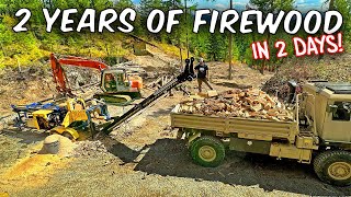 We Rented The BIGGEST Firewood Processor We Could Find Dyna SC15 [upl. by Tirb558]