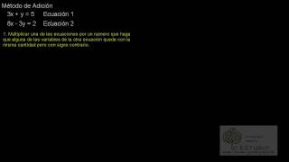 Sistemas de ecuaciones con 2 variables método algebraico [upl. by Atsyrt]