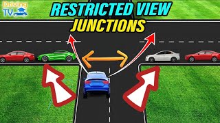 RESTRICTED VIEW JUNCTIONS DRIVING  Closed Junctions With Blind Views [upl. by Milda]