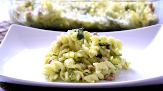 PASTA FREDDA CON FINTO PESTO DI ZUCCHINE E PANCETTA  Primi Piatti Estivi Semplici [upl. by Davey]