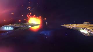 Homeworld Remastered  Sajuuk VS 5 Hiigaran Battlecruisers [upl. by Anoet]