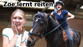 ZOE REITET DAS ERSTE MAL  REITEN LERNEN AUF WELLI😂👍 Zoeklp [upl. by Hsiri]