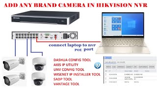 Hikvision with poe NVR add to third party IP cameras [upl. by Atikahc]