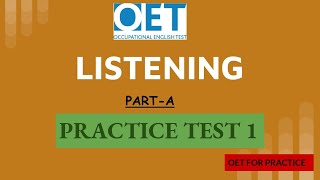 OET Listening Part A Practice Test 1 with answers Difficulty Level  Moderate [upl. by Nolan]