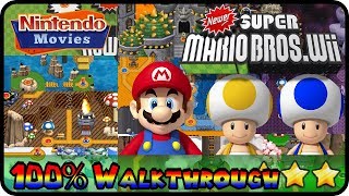 Newer Super Mario Bros Wii  Full Game All Worlds 100 Walkthrough Multiplayer [upl. by Dre241]