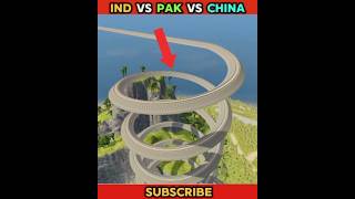 IND vs Pak😡 vs China unbelievable train challenge accepted shorts beamngdrive BeamngShorts [upl. by Htyderem]