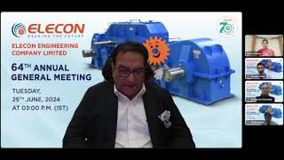 ELECON ENGINEERING CO LTD An Annual General Meeting 64th AGM held Tuesday 25th June 2024 [upl. by Aidile579]