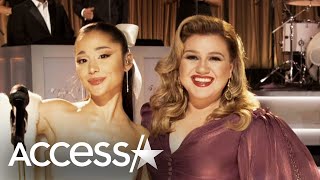 Kelly Clarkson amp Ariana Grande Debut Duet In Christmas Special [upl. by Jasun879]