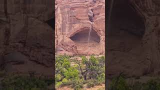 Arches National Park Utah Impromptu waterfalls appear around the park after heavy rain [upl. by Aropizt]