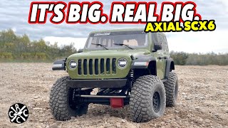 Its Big REAL BIG The Axial 16 SCX6 Jeep JLU Unboxing and First Run [upl. by Aitekram]