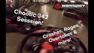 342 Session at TeamSport Dunstable Crashes Rages amp More [upl. by Nwahshar]