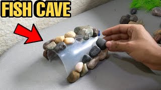 DIY Cave for Fish  Aquarium Cave Decoration [upl. by Ihn]