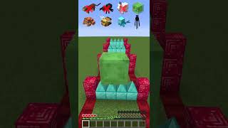 Spike Fence vs Different Mobs minecraft shorts challenge [upl. by Nylhtiak]