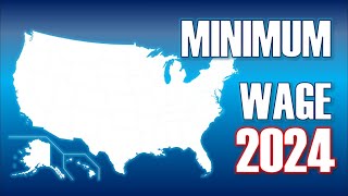 The states that increased the minimum wage in the United States for 2024 [upl. by Pasia]