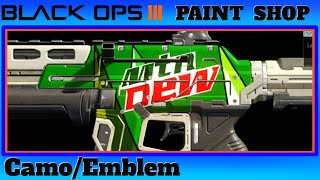 Black Ops 3  Mountain Dew Paint Shop Tutorial [upl. by Aldarcy728]