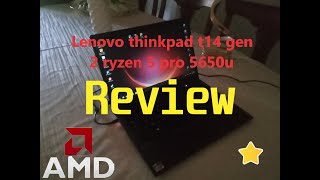 Review Laptop lenovo thinkpad t14 gen 2 ryzen 5 pro 5650u [upl. by Munster]