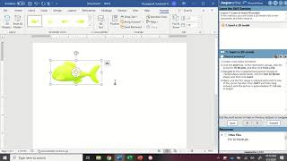 JasperActive Word 2019 Lesson 7 Inserting 3D Models [upl. by Dnomhcir]