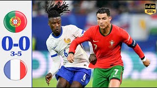 Portugal vs France  UEFA EURO 2024  Mbappe Hattrick Ronaldo Brace  Highlights amp All Goals [upl. by Xuaegram137]