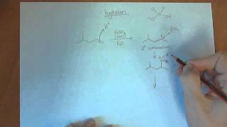 Chemistry 1  Addition of H2O to alkene [upl. by Eel875]